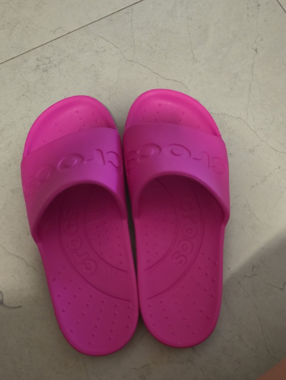 CROCS Hot Pink Slide Sandals